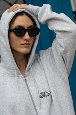 Hoodie με φερμουάρ Ποντικός