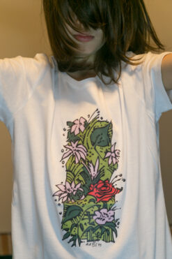 Κοντομάνικη Μπλούζα Λουλούδια