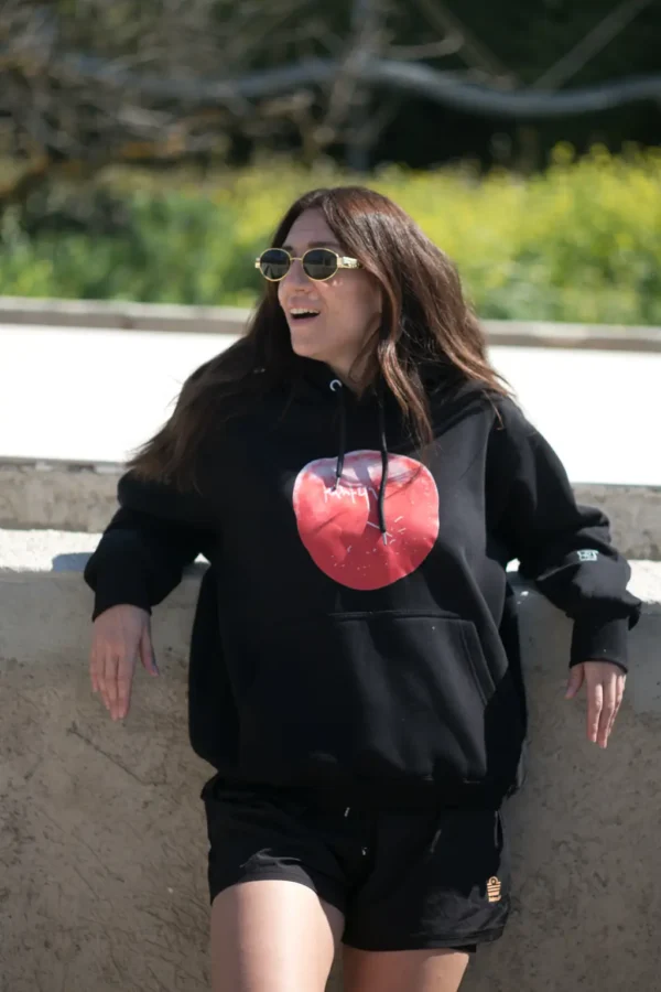 Hoodie Κόκκινη Καλημέρα σε χρώμα μαύρο - Image 5