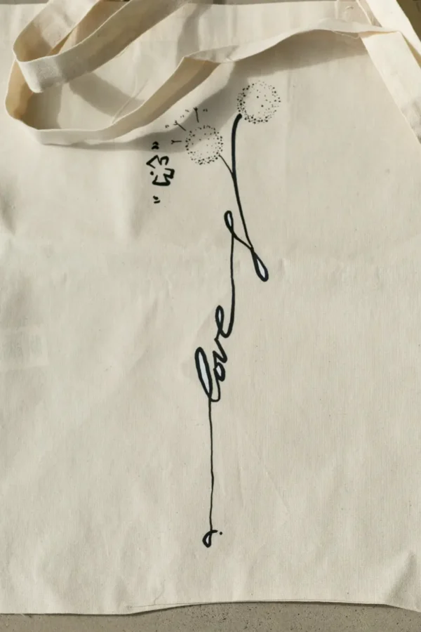Τσάντα ώμου (TOTE bag) Love tattoo - Image 2