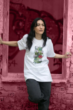 Κοντομάνικη Μπλούζα Λουλούδια