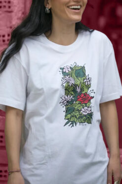 Κοντομάνικη Μπλούζα Λουλούδια