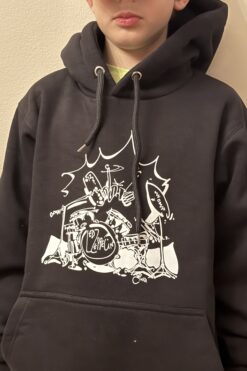 drummer hoodie black for children 10-12 years old